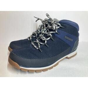 Men’s Size 9 Timberland Euro Sprint Navy Mid Mesh Hiker Boots Waterproof
